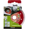kwb 721140 Δίσκος κοπής για πέτρα, σκυρόδεμα, γρανίτη, μάρμαρο, κεραμικά και πλακάκια, 115 mm, 2,2 cm, πορτοκαλί/κόκκινο