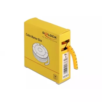 Κουτί σημάνσεων καλωδίων DeLOCK Nr 9 κίτρινο 500 τεμ.