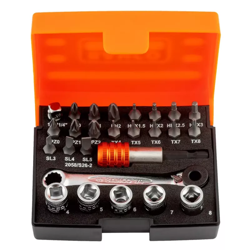 Σετ καρυδάκια Bahco 2058/S26-2 βάρος 270 g