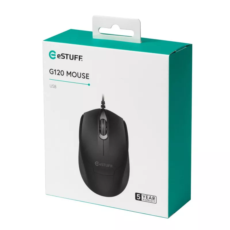 eSTUFF GLB213002 ποντίκι γραφείου αμφίχειρο USB Type-A οπτικό 1200 DPI