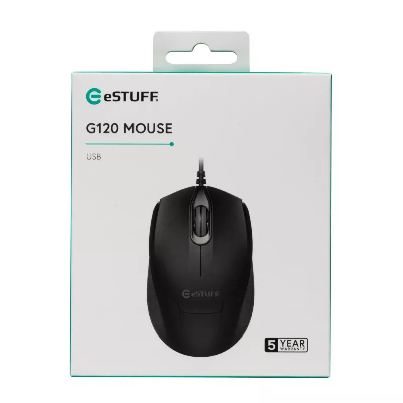 eSTUFF GLB213002 ποντίκι γραφείου αμφίχειρο USB Type-A οπτικό 1200 DPI
