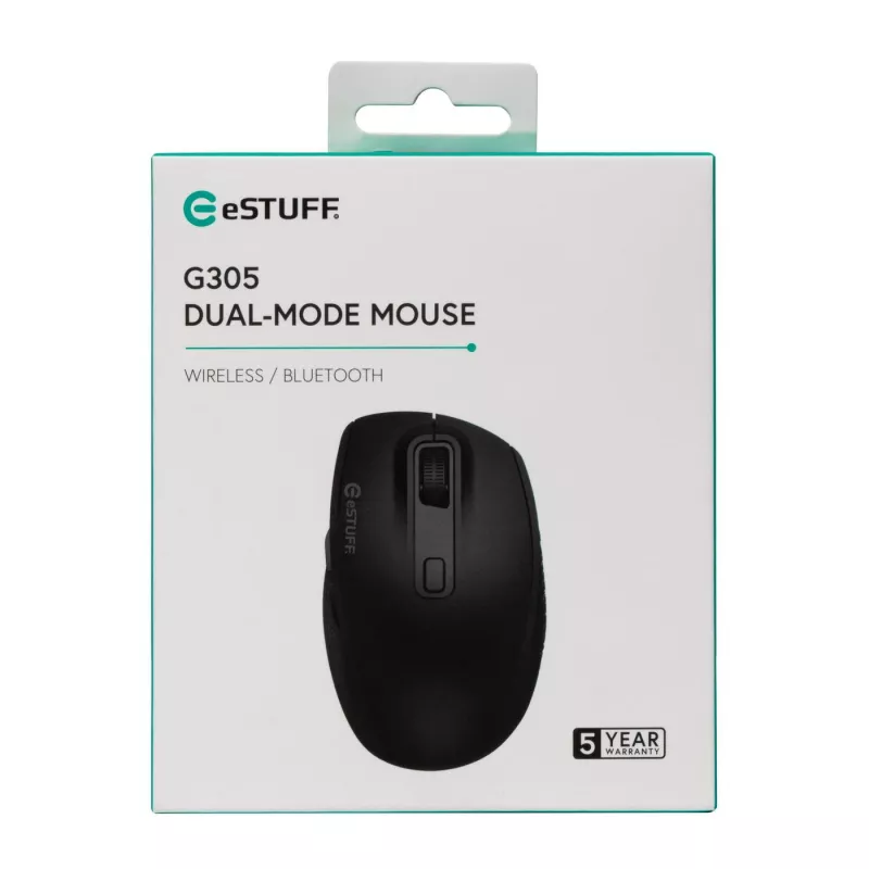 eSTUFF GLB214002 ποντίκι γραφείου δεξιόχειρο RF Wireless + Bluetooth IR-LED 1800 DPI