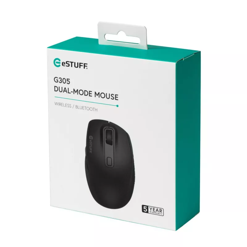eSTUFF GLB214002 ποντίκι γραφείου δεξιόχειρο RF Wireless + Bluetooth IR-LED 1800 DPI