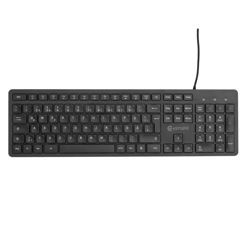 eSTUFF GLB211402 πληκτρολόγιο γραφείου USB QWERTZ γερμανικό μαύρο