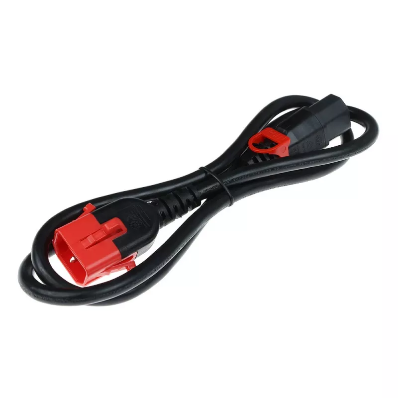 ACT Powercord C13 IEC Lock+ - C14 IEC Lock Dual Locking μαύρο 1 m, PC3601