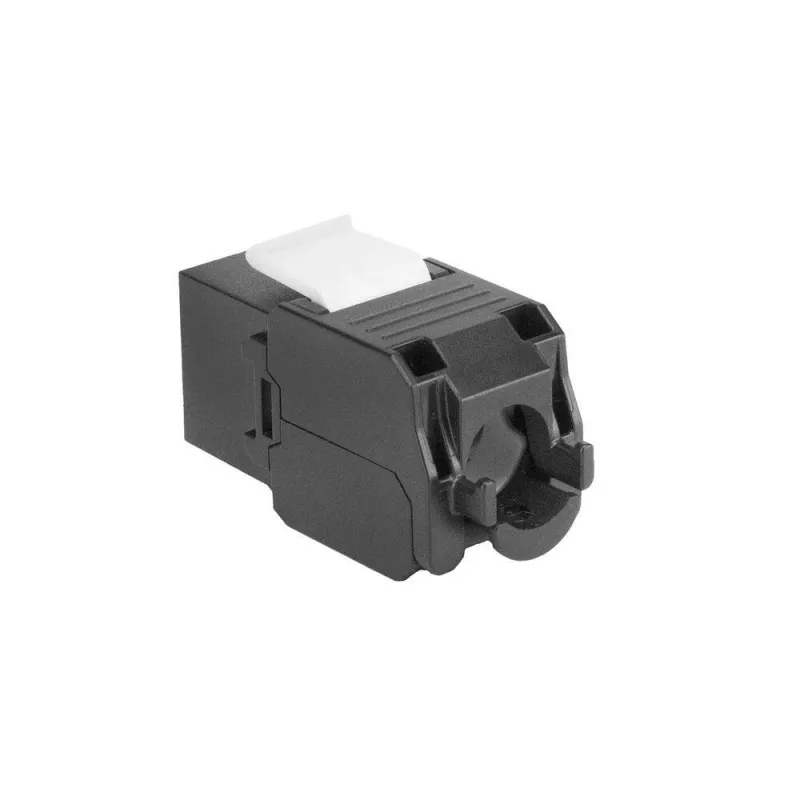 ACT Keystone Jack RJ45 CAT6 αθωράκιστο χωρίς εργαλεία με Shutter, μαύρο
