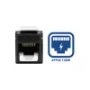 ACT Keystone Jack RJ45 CAT6 αθωράκιστο χωρίς εργαλεία με Shutter, μαύρο
