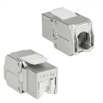 ACT Keystone υποδοχή RJ45 CAT6A θωρακισμένη χωρίς εργαλεία με καπάκι προστασίας από σκόνη