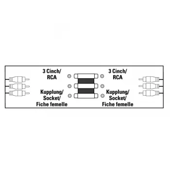Hama 00205174 προσαρμογέας καλωδίου 3 x RCA
