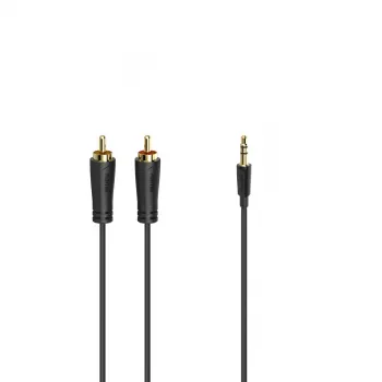 Hama 00205261 καλώδιο ήχου 3 m 2 x RCA 3,5 mm μαύρο