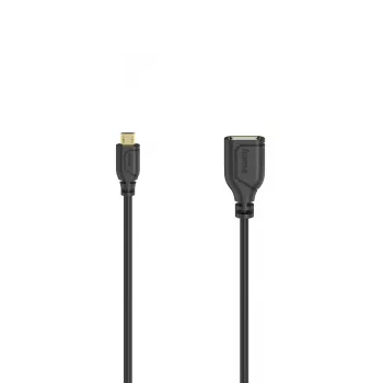 Hama Flexi-schlank καλώδιο USB USB 2.0 0,15 m Micro-USB A USB A μαύρο