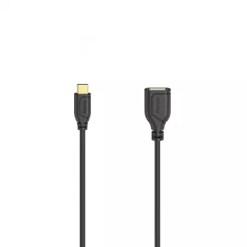 Hama Flexi-schlank καλώδιο USB USB 2.0 0,15 m USB C USB A μαύρο