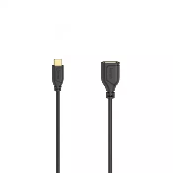 Hama Flexi-schlank καλώδιο USB USB 2.0 0,15 m USB C USB A μαύρο