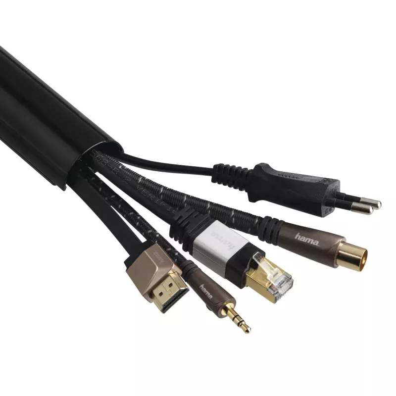 Hama 00220990 Οργανωτής καλωδίων Universal κανάλι καλωδίων μαύρο 1 τεμ.
