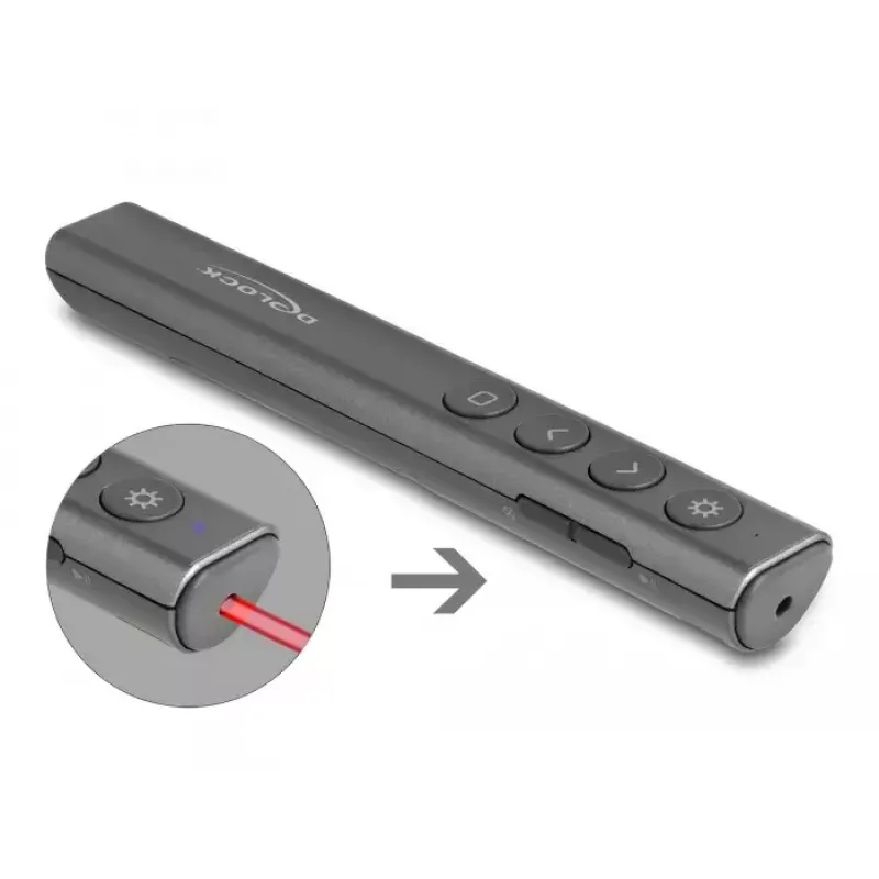 DeLOCK USB Laser Presenter ασύρματο USB RF τηλεχειριστήριο κόκκινο laser pointer