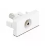 DeLOCK Easy 45 Module 3,5 mm 3-Pin υποδοχή jack σε υποδοχή, λευκό (90848)