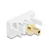 Πρίζα DeLOCK 90843 2 x 3,5 mm συνδετήρας καλωδίου λευκό