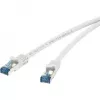 Renkforce 1381761 καλώδιο δικτύου RJ45, Cat6a S/FTP, 1 m, γκρι, με προστασία clip, επιβραδυντικό φλόγας