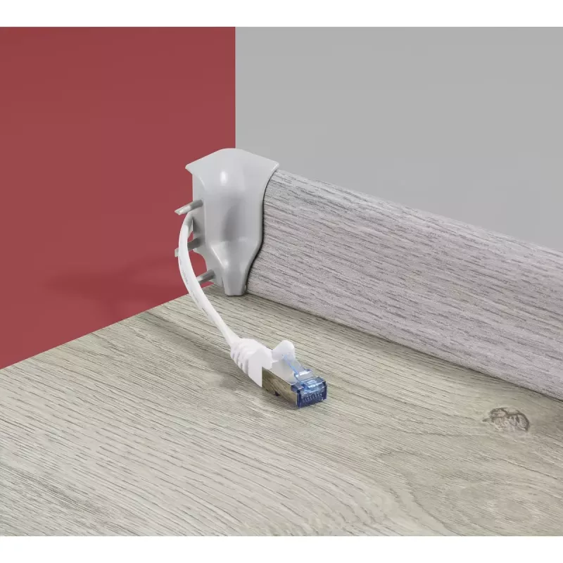 Renkforce 1383282 καλώδιο δικτύου RJ45, Cat6a U/FTP, 5 m, γκρι, πολύ ευέλικτο, με προστασία γλωττίδας, επιβραδυντικό φλόγας