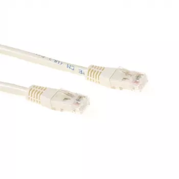 Καλώδιο patch ACT Ivory 0,5 m U/UTP CAT6A με βύσματα RJ45
