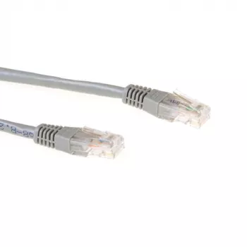 Καλώδιο patch ACT γκρι 10 μέτρα U/UTP CAT6A με βύσματα RJ45