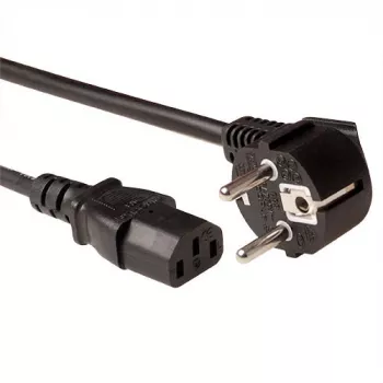 ACT Powercord LSZH Καλώδιο τροφοδοσίας CEE 7/7 βύσμα (γωνιακό) - C13 μαύρο 5 m