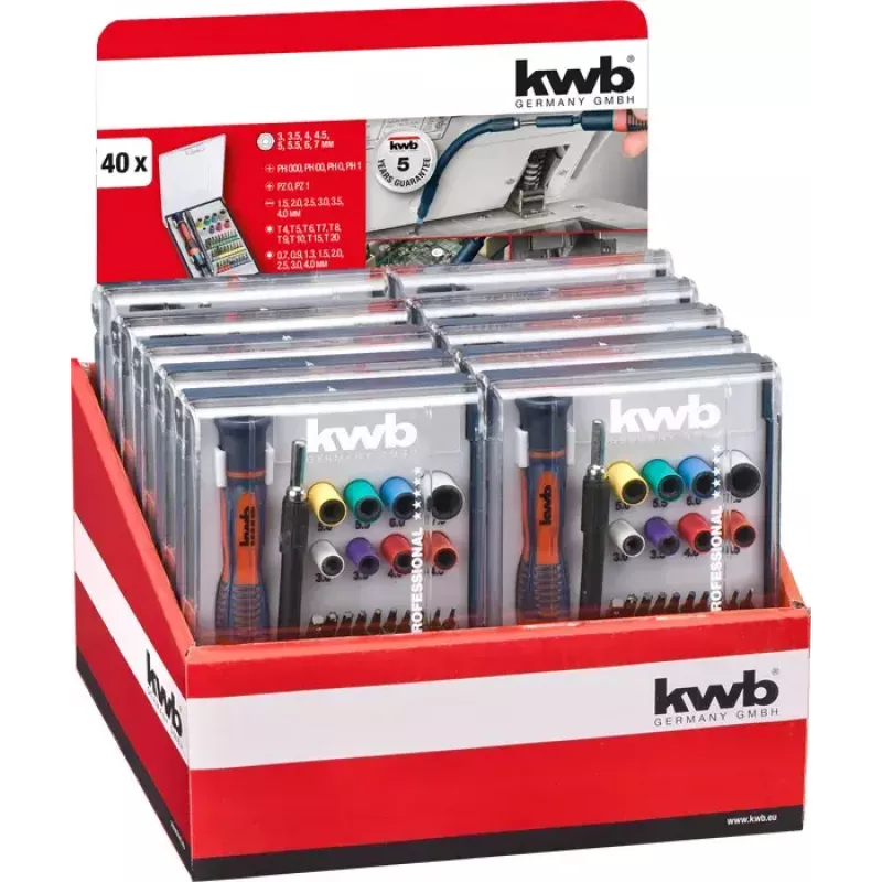 KWB 115700 σετ μυτών κατσαβιδιού, 40 τεμ.