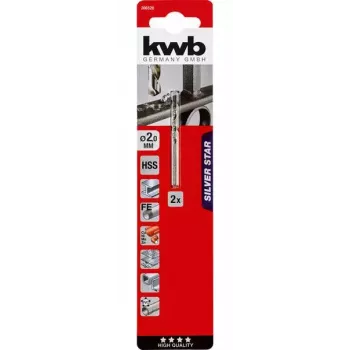 kwb 206520 Στριφτό τρυπάνι μετάλλου 2 mm, 1 τεμ.