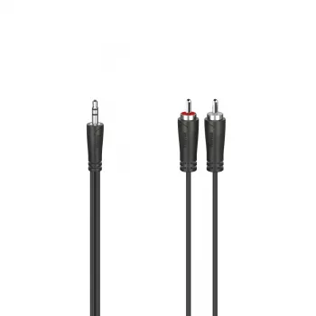 Hama 00200721 Καλώδιο ήχου 5 m 3,5 mm 2 x RCA μαύρο