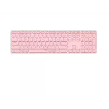 Rapoo E9800M πληκτρολόγιο ασύρματο Bluetooth QWERTZ γερμανικό ροζ