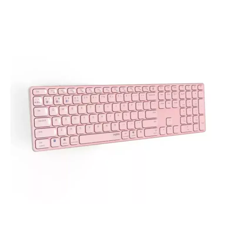 Rapoo E9800M πληκτρολόγιο ασύρματο Bluetooth QWERTZ γερμανικό ροζ