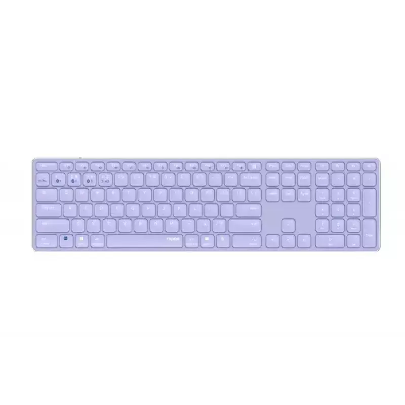 Rapoo E9800M πληκτρολόγιο ασύρματο Bluetooth QWERTZ γερμανικό λιλά