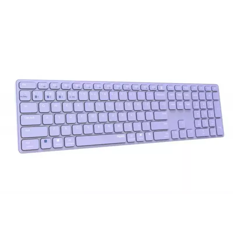 Rapoo E9800M πληκτρολόγιο ασύρματο Bluetooth QWERTZ γερμανικό λιλά