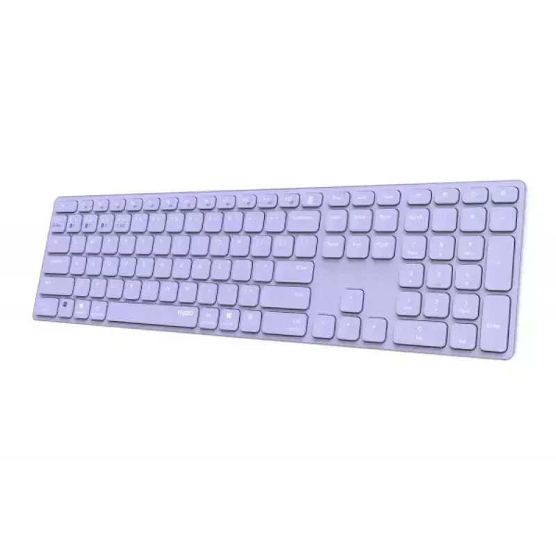 Rapoo E9800M πληκτρολόγιο ασύρματο Bluetooth QWERTZ γερμανικό λιλά
