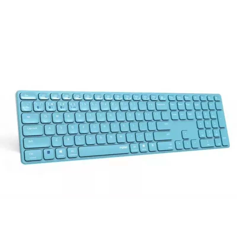 Rapoo E9800M πληκτρολόγιο Home RF ασύρματο Bluetooth QWERTZ γερμανικό μπλε