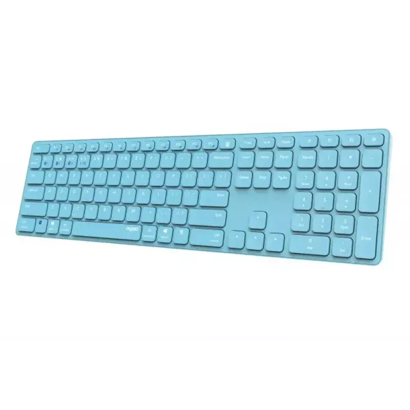 Rapoo E9800M πληκτρολόγιο Home RF ασύρματο Bluetooth QWERTZ γερμανικό μπλε