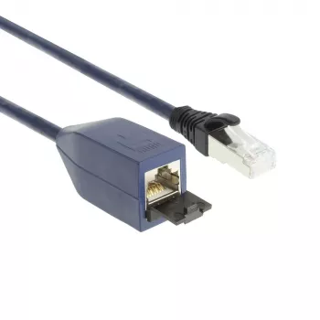 ACT μπλε 2 μέτρα LSZH S/FTP CAT6A MPTL καλώδιο επέκτασης με προστασία γλωττίδων βύσματα RJ45