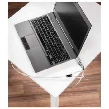 Hama Nano κλειδαριά ασφαλείας laptop, 4 ψηφίων, χάλυβας άνθρακα, ασημί