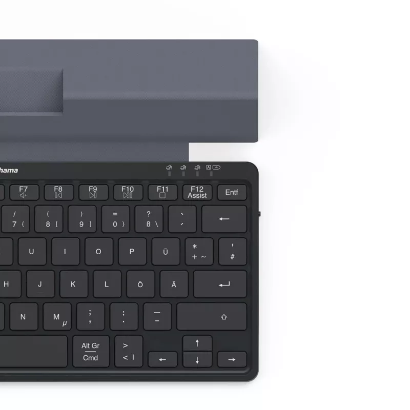 Hama Travel 600 QWERTZ German Bluetooth μαύρο, σκούρο γκρι