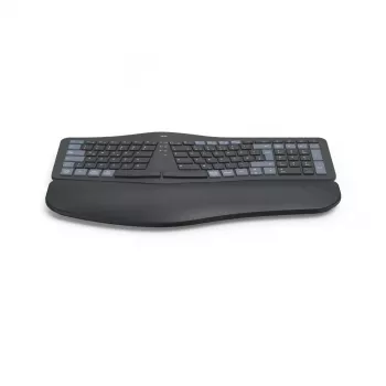 Hama WK-900 Ergo πληκτρολόγιο γραφείου/σπιτιού RF ασύρματο + Bluetooth QWERTZ γερμανικό μαύρο, μπλε, σκούρο γκρι
