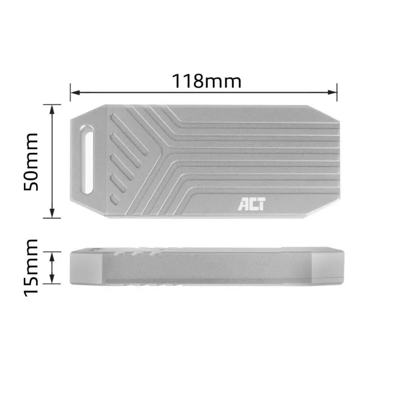 ACT USB 40 Gbit/s M.2 2280 NVMe / PCIe Θήκη SSD, χωρίς εργαλεία