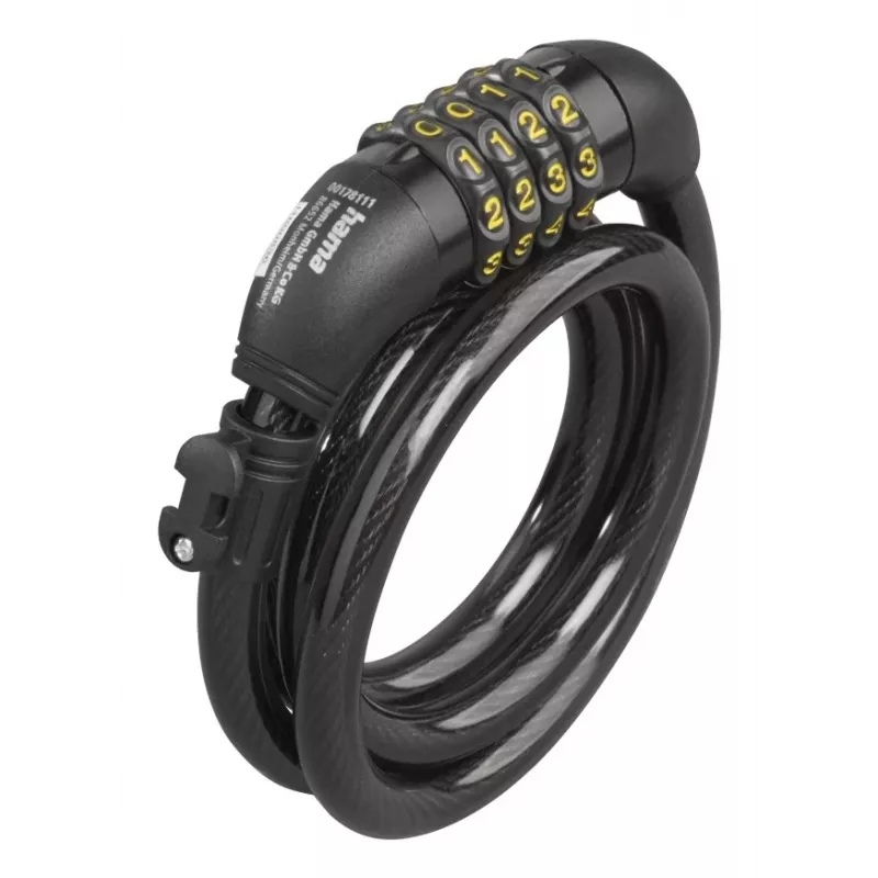 Hama 00178135 Κλείδωμα ποδηλάτου Μαύρο 1200 mm κλείδωμα καλωδίου