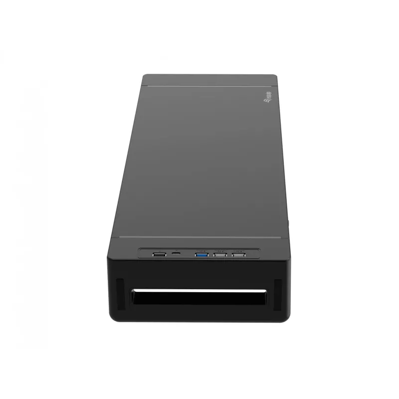 Βάση οθόνης EQUIP εργονομική βάση οθόνης με USB (USB-A x4, USB-C x1), ελεύθερη τοποθέτηση, 25 kg, μαύρο