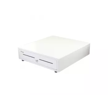 Συρτάρι ταμείου EQUIP 351011, χειροκίνητο/αυτόματο συρτάρι ταμείου, 4 θήκες χαρτονομισμάτων / 8 θηκών κερμάτων, Μέταλλο, λευκό, 420×405×110 mm