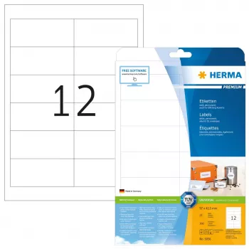 Αυτοκόλλητη ετικέτα εκτυπωτή HERMA Labels Premium A4 97x42,3 mm