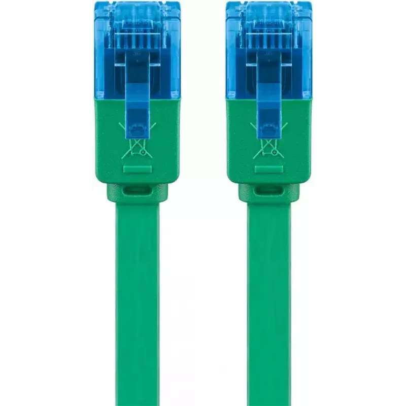 Goobay CAT 6A Επίπεδο καλώδιο patch U/UTP 1m πράσινο RJ-45