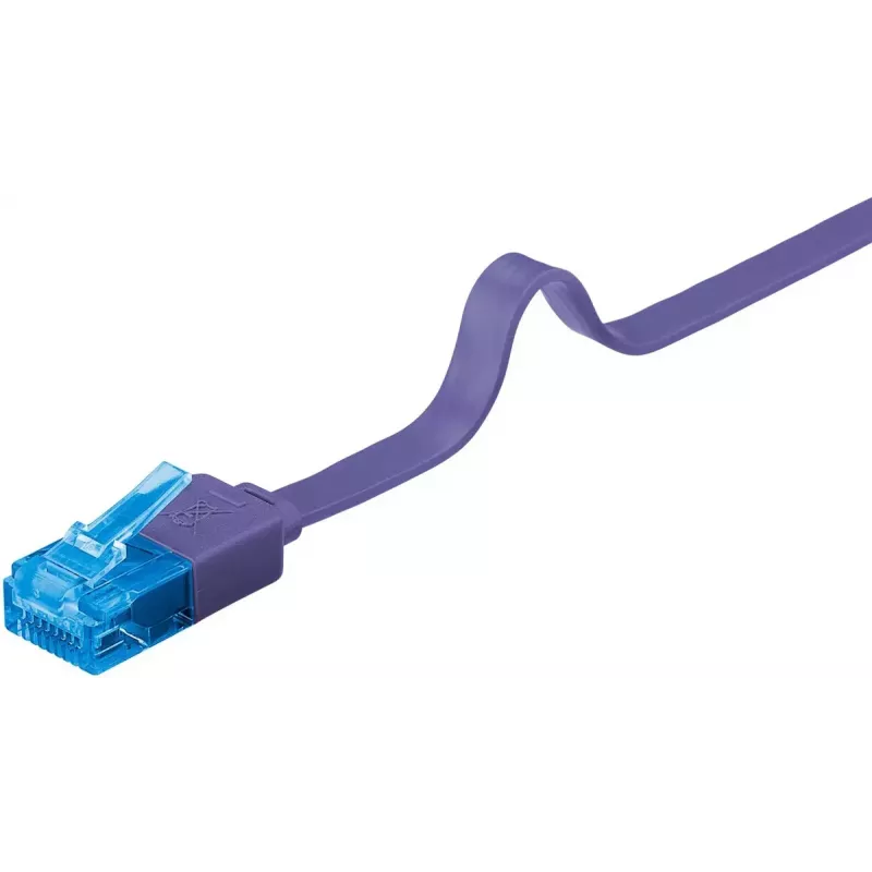 Επίπεδο καλώδιο δικτύου Goobay CAT 6A U/UTP μωβ 1m