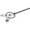 Καλώδιο USB Renkforce RF-4600467 0,5m USB A USB C/Micro-USB B/Lightning Γκρι