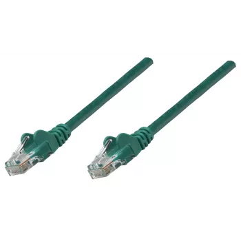 Καλώδιο δικτύου Intellinet, Cat6, 0,25 m, Πράσινο, CCA, U/UTP, PVC, RJ45, επιχρυσωμένες επαφές, χωρίς γλωττίδα, με προστατευτικό κάλυμμα, εφ' όρου ζωής εγγύηση