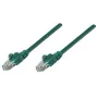 Καλώδιο δικτύου Intellinet, Cat6, 0,25 m, Πράσινο, CCA, U/UTP, PVC, RJ45, επιχρυσωμένες επαφές, χωρίς γλωττίδα, με προστατευτικό κάλυμμα, εφ' όρου ζωής εγγύηση